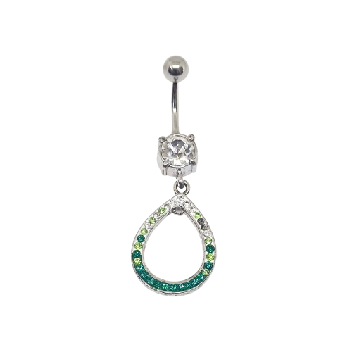 Piercing Ombelico  1x  con Brillantini Swarowsky (Certificato)