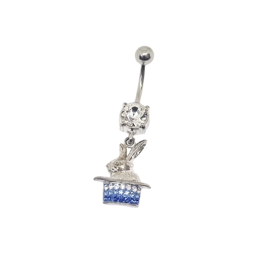 Piercing Ombelico  1x  con Brillantini Swarowsky (Certificato)