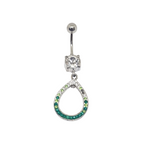 Piercing Ombelico  1x  con Brillantini Swarowsky (Certificato)