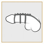 Anello fallico ritardante Cock/testicle Ring 4 rings