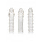 KIT GUAINA FALLICA PROLUNGA PER IL PENE INDOSSABILE SET 3 PZ SEX TOYS COCK EXTENSION