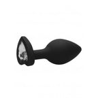 PLUG MEDIO DIAMOND HEART BUTT PLUG - LARGE - BLACK