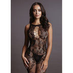 TUTINA DONNA CRISS CROSS NECK BODYSTOCKING BLACK